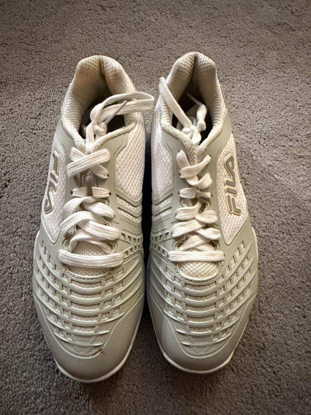 FILA Cream Mesh Athletic Sneakers